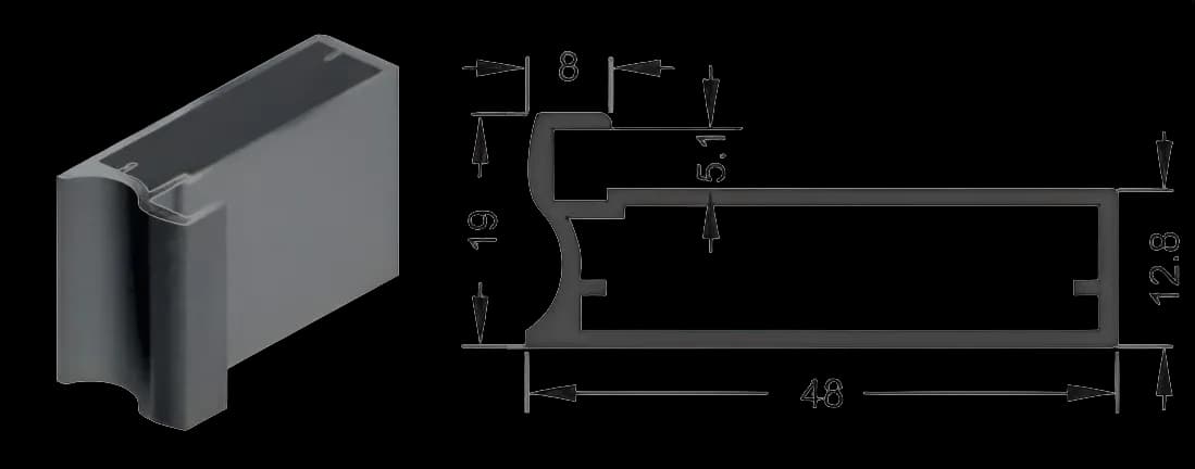 Чертёж Форма ручки f1-33-S